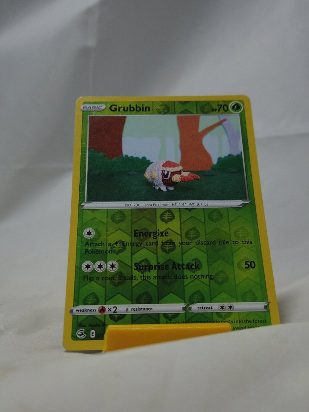 Pokemon Grubbin 18/264 Fusion Strike Card Common Reverse Holo P